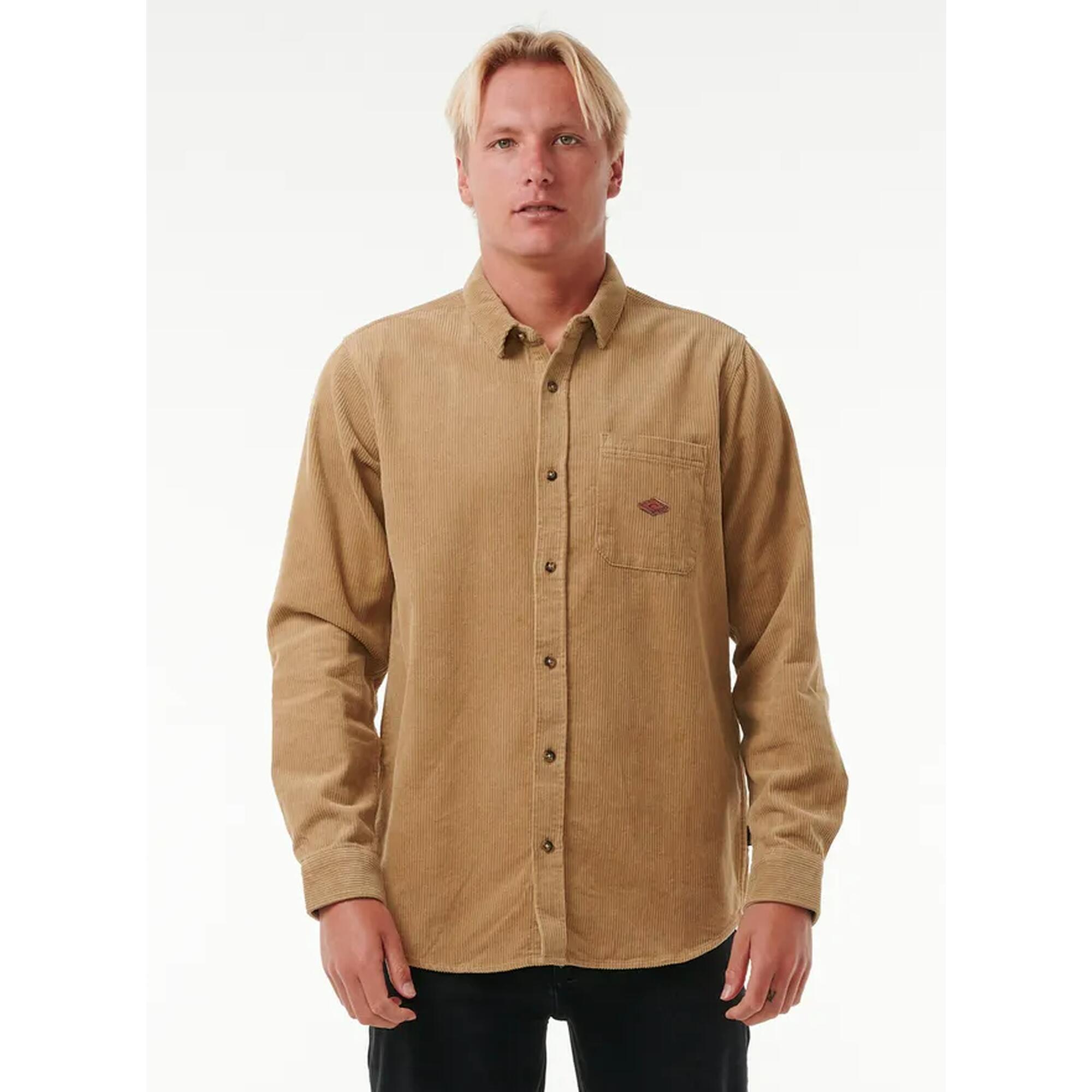 Rip Curl - Chemise En Velour Homme Rip Curl "classic Surf Cord L/s Shirt" S Beige - T-shirt Manches Courtes - Beige - Decathlon