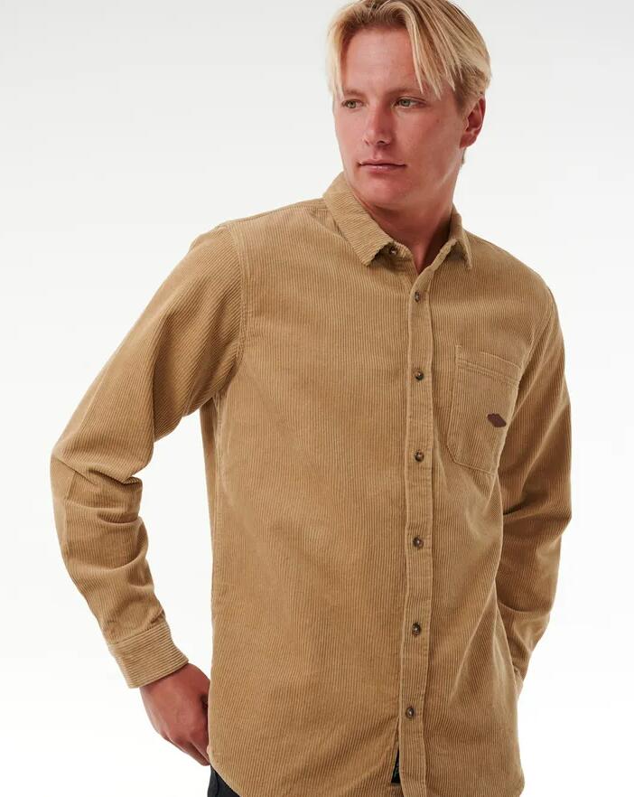 Chemise en Velour Homme Rip Curl "CLASSIC SURF CORD L/S SHIRT" S Beige 6/6