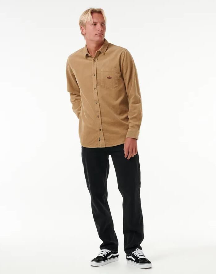 Chemise en Velour Homme Rip Curl "CLASSIC SURF CORD L/S SHIRT" S Beige 4/6