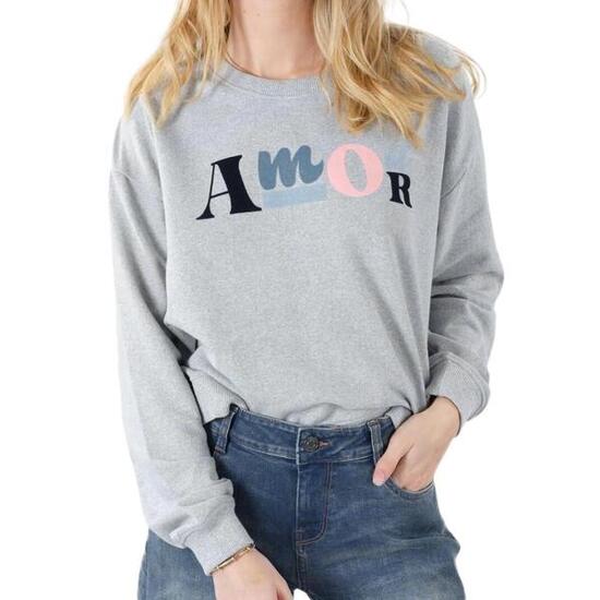 Sweat Gris Femme Deeluxe Amour