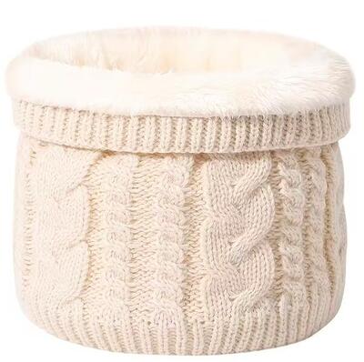 Schlauchschal Loop mit Fleecefutter Superwarm Beige Schal Ski Wandern