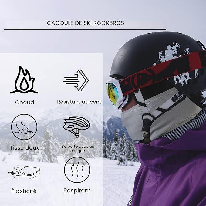 Pasamontañas de forro polar de invierno ROCKBROS 2/5