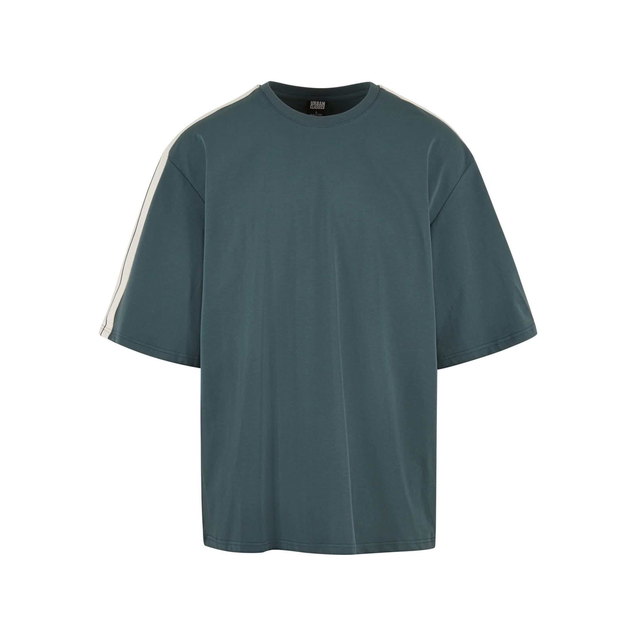 Urban Classics T-Shirt Uomo Oversize A Righe – Bianco/Nero, Vestibilità Extra Large, 4XL - 4