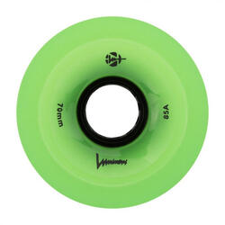 LUMINOUS Roue Longboard 70mm 85A Vert Phosphorescent [x4]