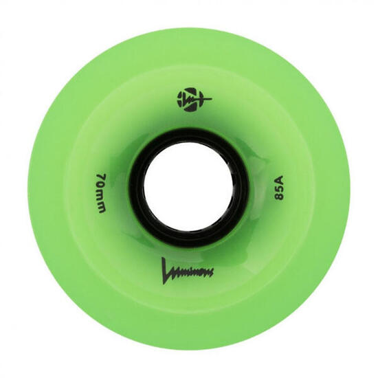 LUMINOUS Roue Longboard 70mm 85A Vert Phosphorescent [x4]