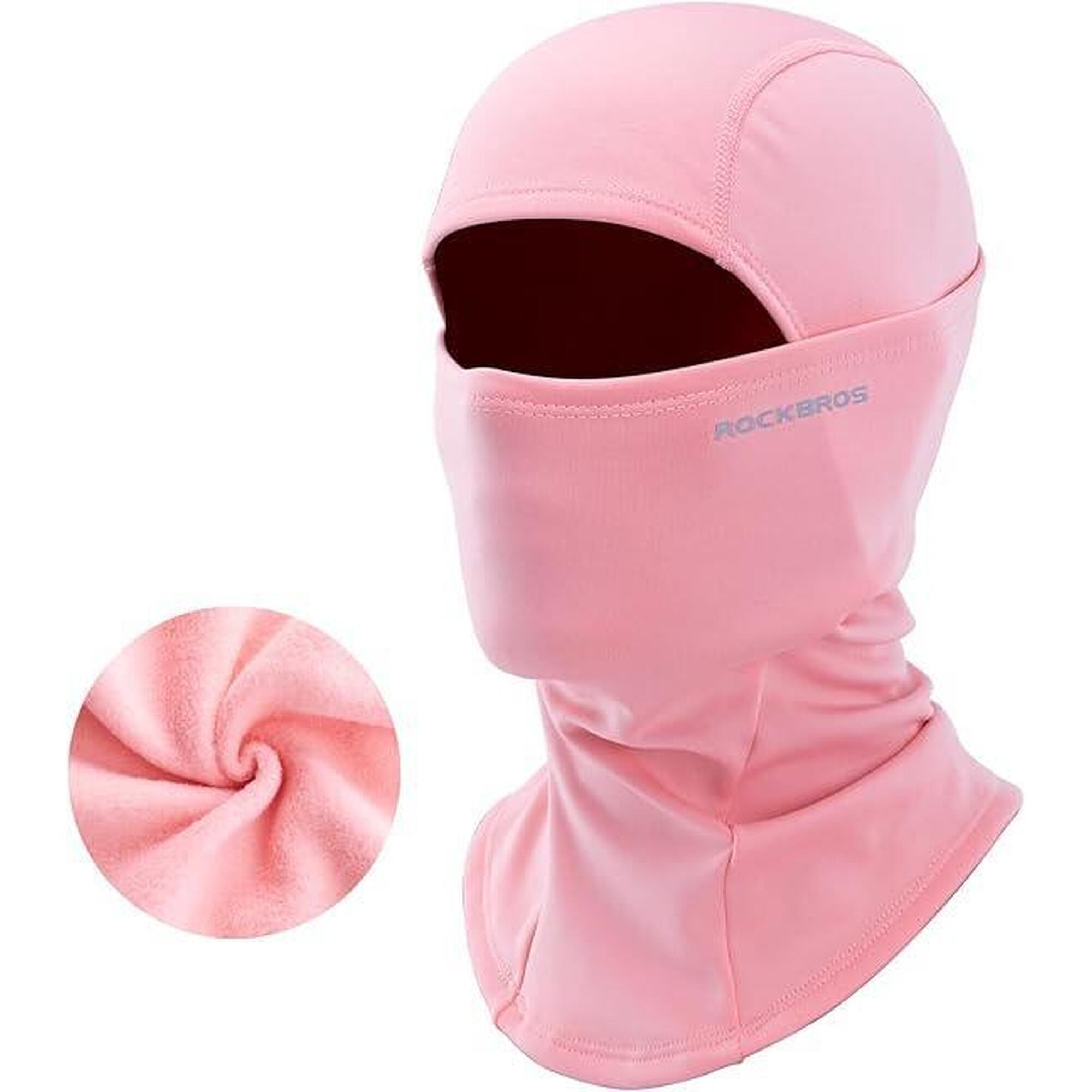 Rockbros - Cagoule Thermique Coupe-vent – Protection Intégrale Grand Froid - Cagoule - Rose - Taille Unique - Decathlon