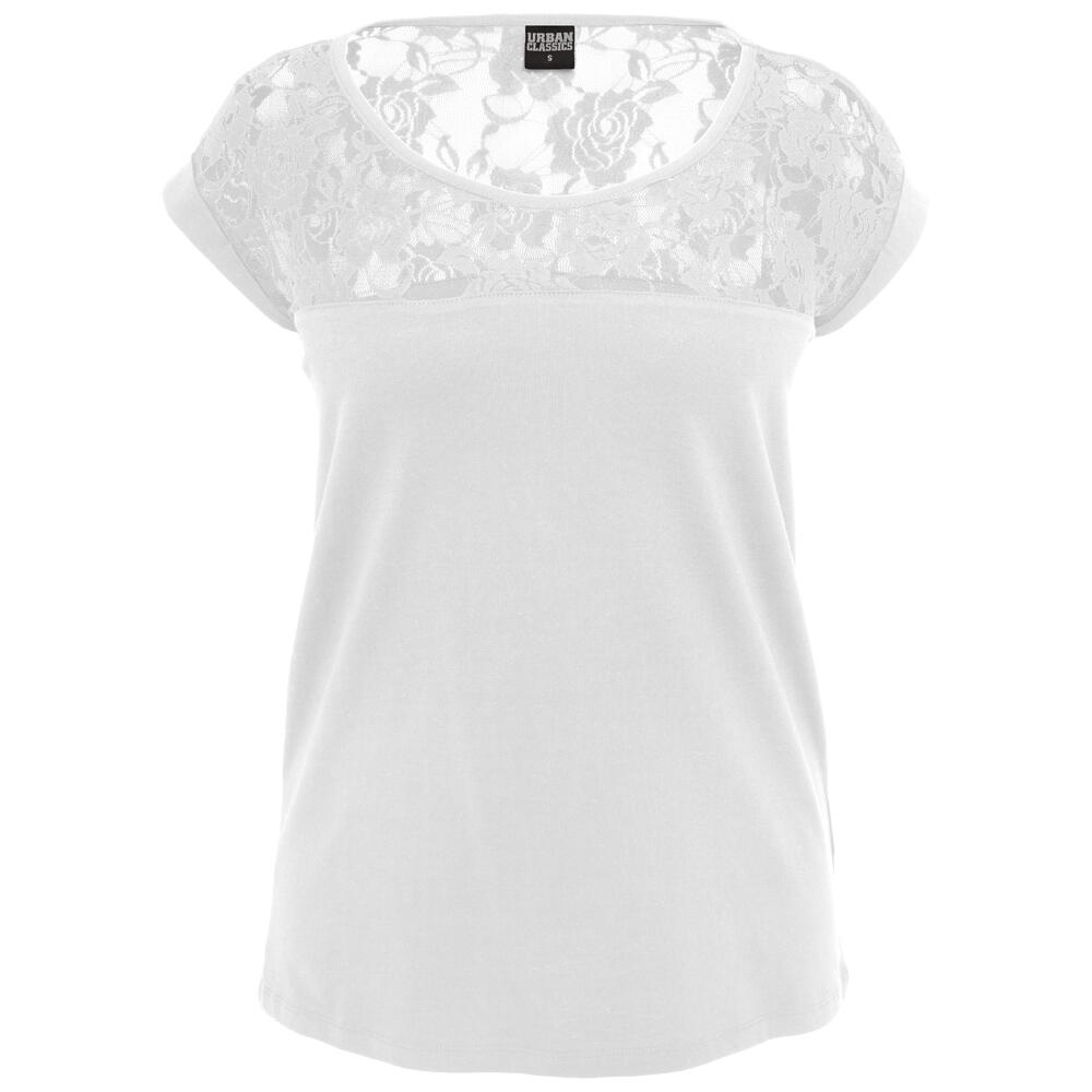 Urban Classics - T-shirt Femme Urban Classic Top Lace - T-shirt Manches Courtes - Blanc - Decathlon