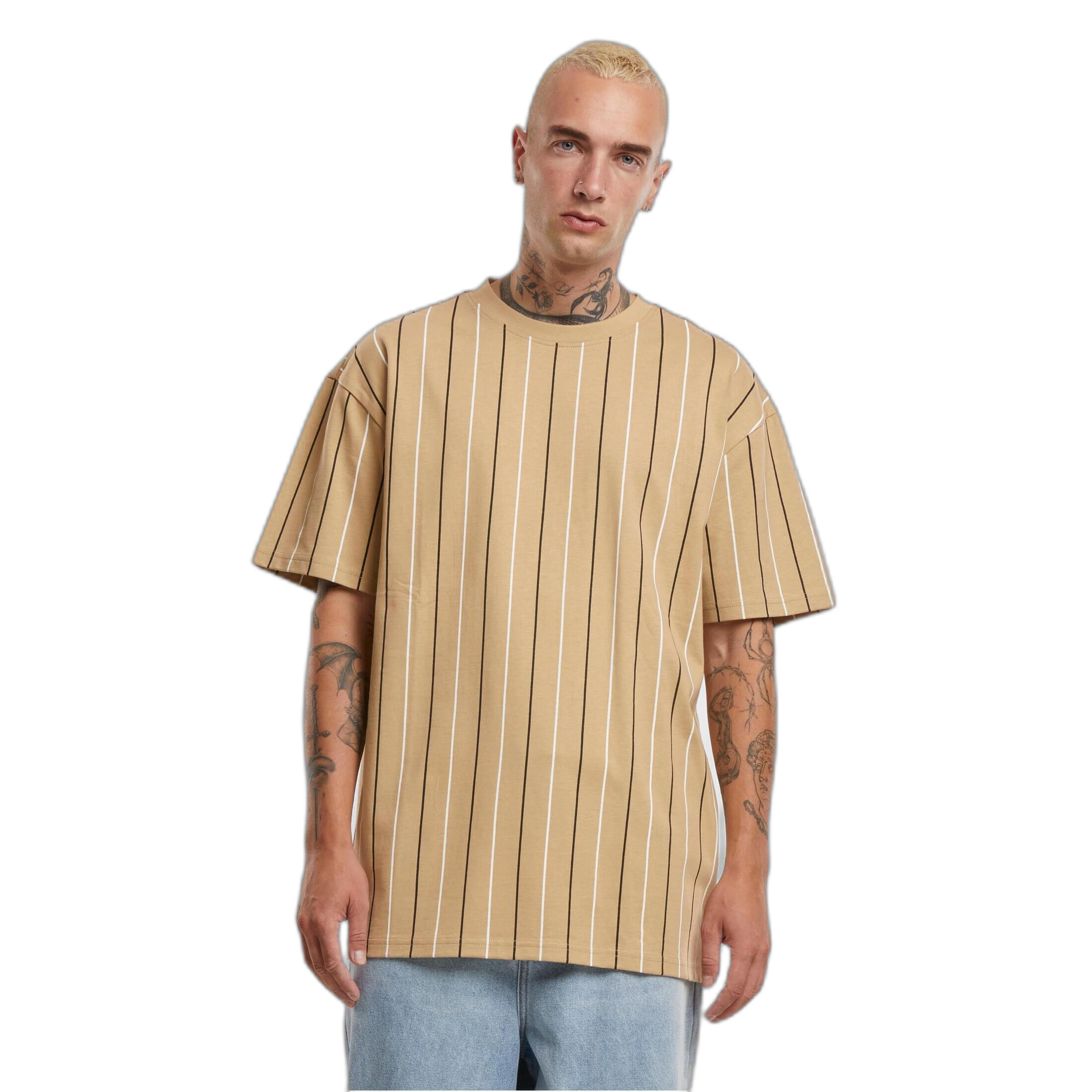 URBAN CLASSICS Women's T-shirt Urban Classics Printed Pinstripe