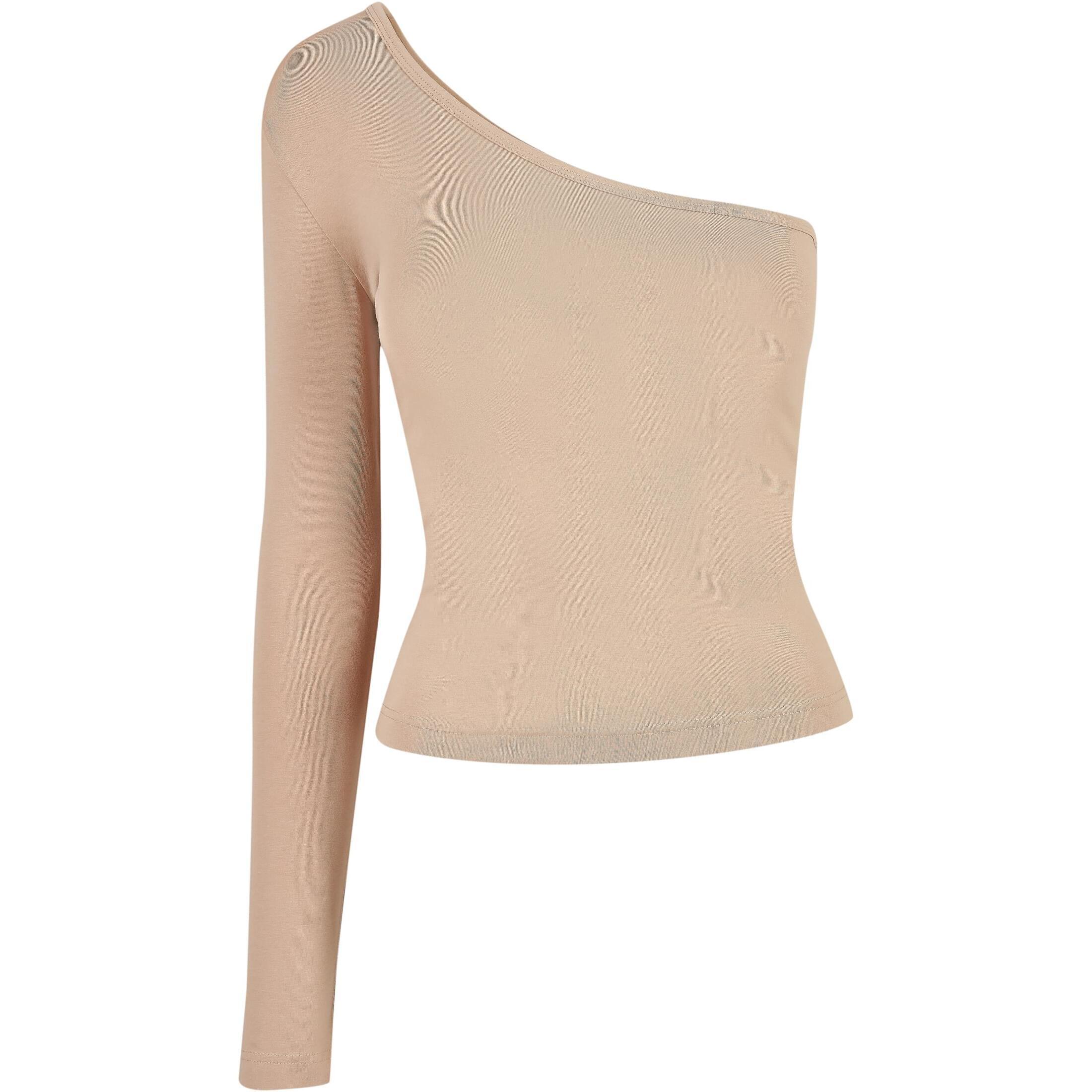 Urban Classics - T-shirt Manches Longues Asymétriques Grandes Tailles Femme Urban Classics - T-shirt Manches Courtes - Beige - Decathlon