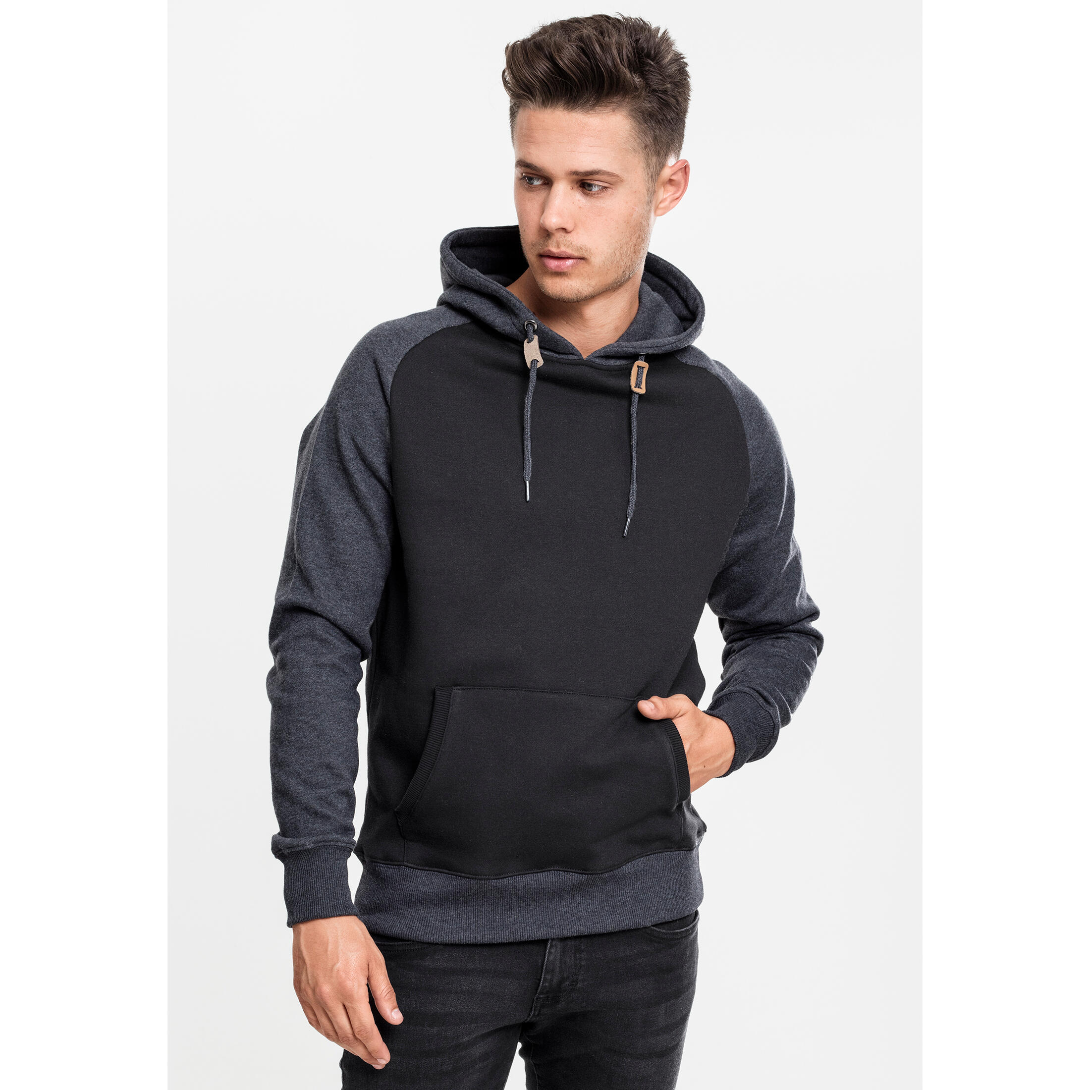 URBAN CLASSICS Felpa con cappuccio Urban Classic raglan contrat