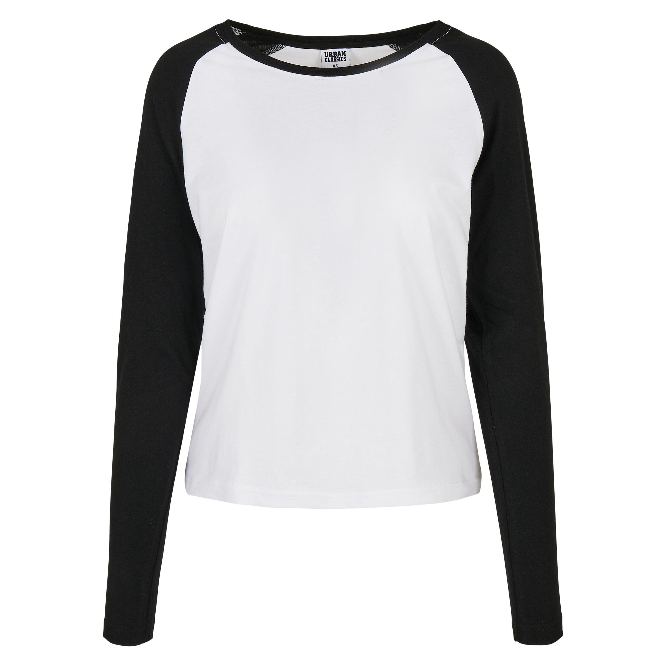 Urban Classics - T-shirt Manches Longues Femme Urban Classics Contrast Raglan - T-shirt Manches Longues - Blanc|noir - Decathlon