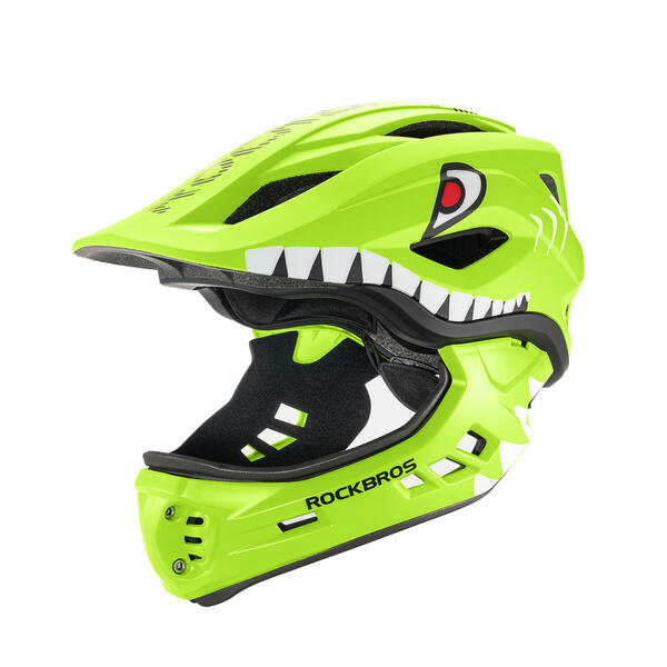 Rockbros Shark kids' bike helmet with removable chin guard