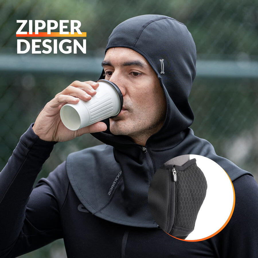Cagoule thermique ajustable coupe-vent 3/4