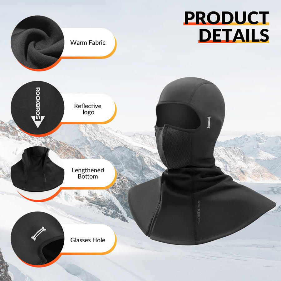 Cagoule thermique ajustable coupe-vent 4/4