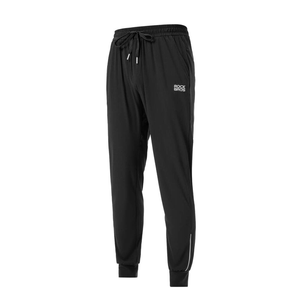 Elastic Cycling Pants with Reflective Stripes