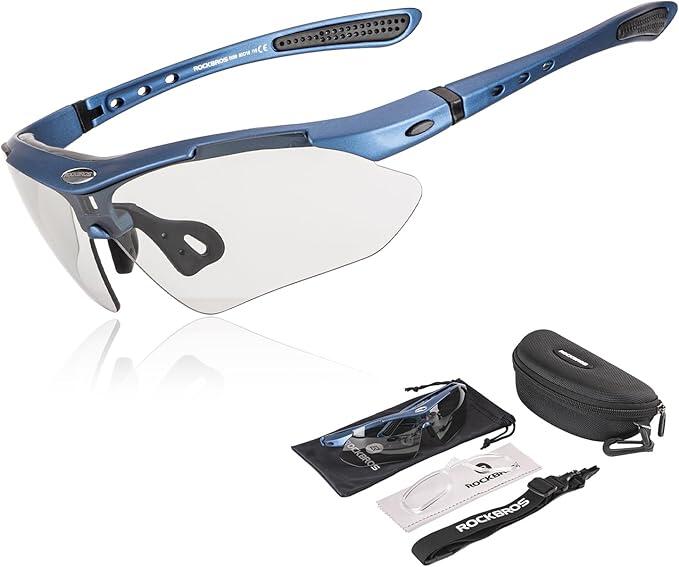 ROCKBROS Occhiali Sportivi 2-in-1 Fotochromatici & Polarizzati