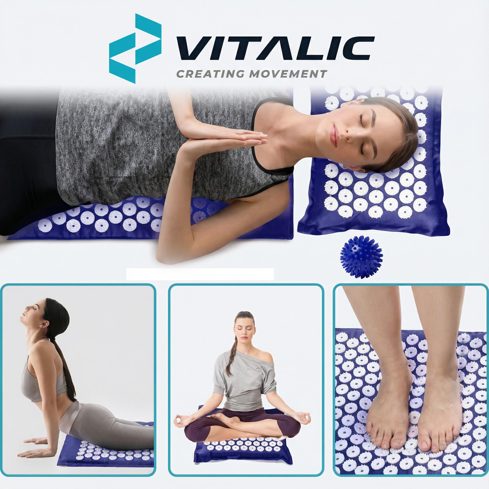 Tapis d'acupression avec coussin à ongles - Tapis de fleurs massage avec pontes 5/7