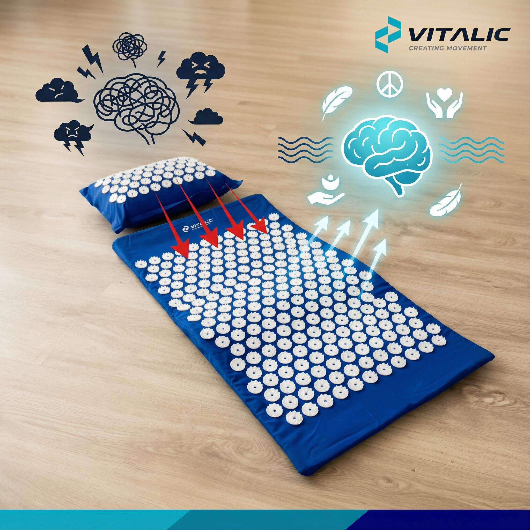 Tapis d'acupression avec coussin à ongles - Tapis de fleurs massage avec pontes 6/7