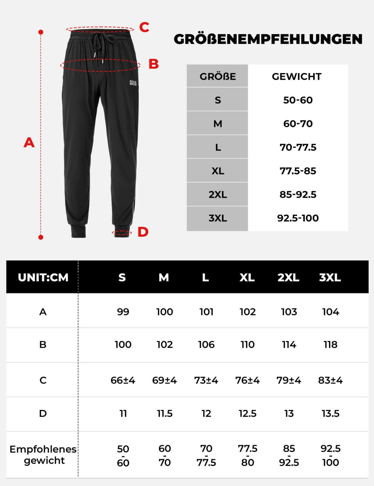 Pantalon de cyclisme élastique avec bandes réfléchissantes 2/3