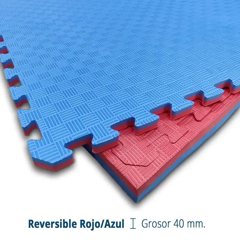 Tatami Puzzle EVA 100x100x40 mm (Lote 8 uds) (Vermelho-Azul) 5/7