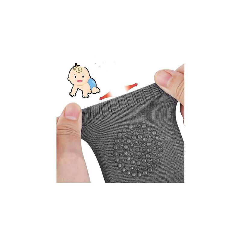 2 genunchiere pentru bebelusi, cu silicon gel antialunecare, unisize, gri