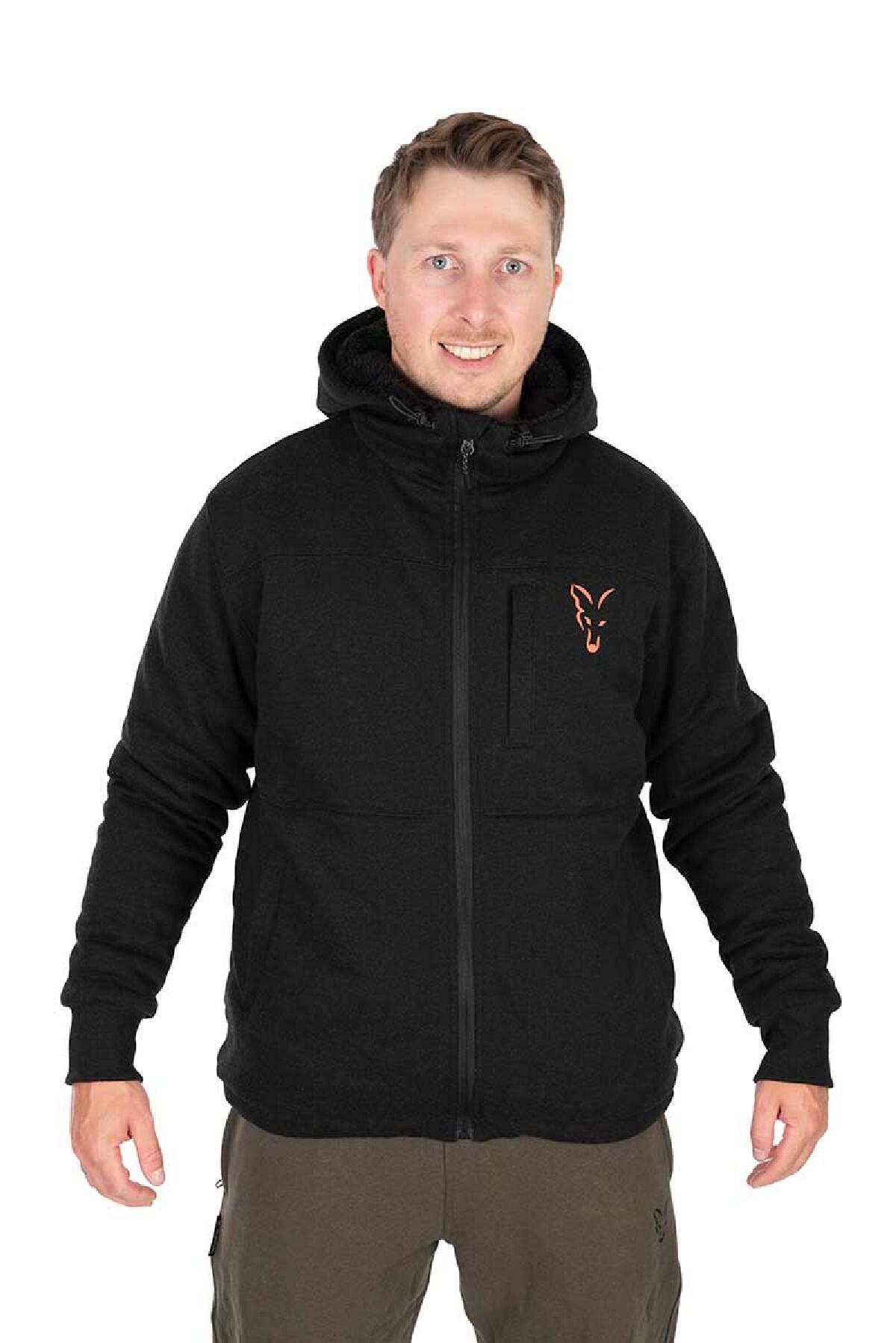 FOX Bunda Collection Sherpa Jacket Black & Orange - XL