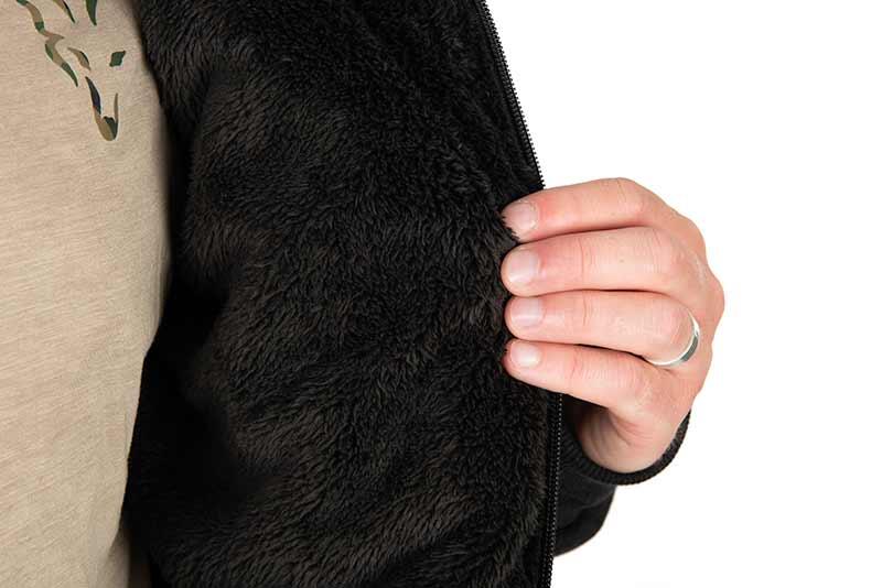 Fox Collection Sherpa Jacket Black & Orange Medium - Fox Kleding & Zonnebril 3/7