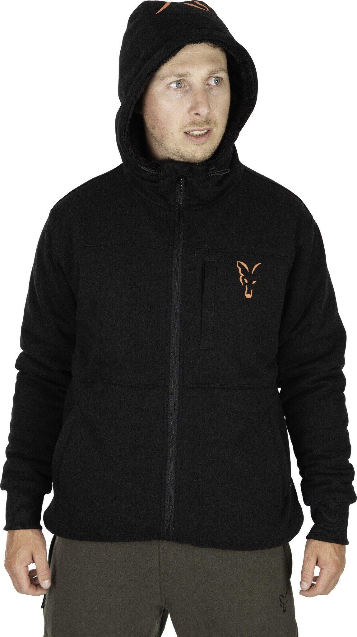 Fox Collection Sherpa Jacket Black & Orange Medium - Fox Kleding & Zonnebril 6/7