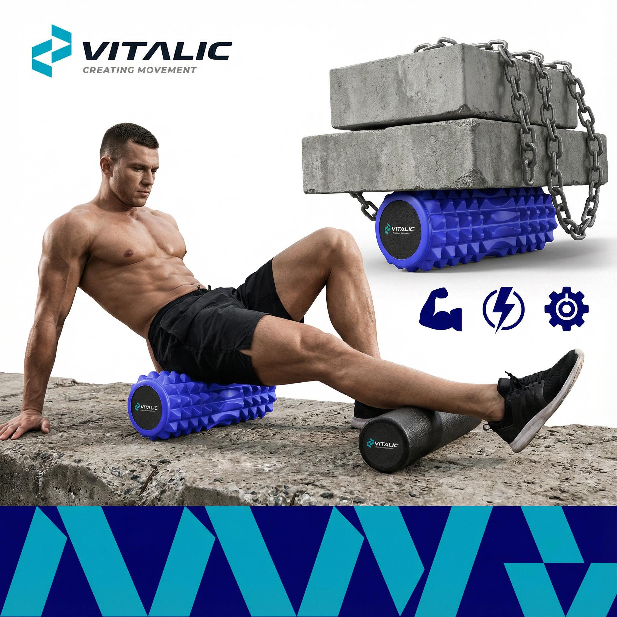 Rouleau de massage - Fitnness rouleau -  Fascia foam roller avec balles 4/7