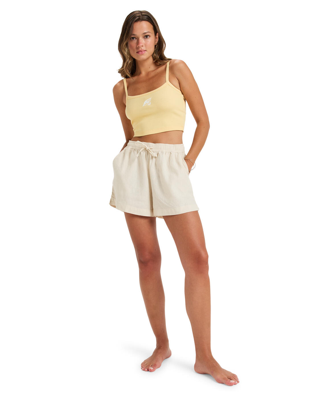 Short de plage taille élastique LEKEITIO BREAK Beige Femme 4/4