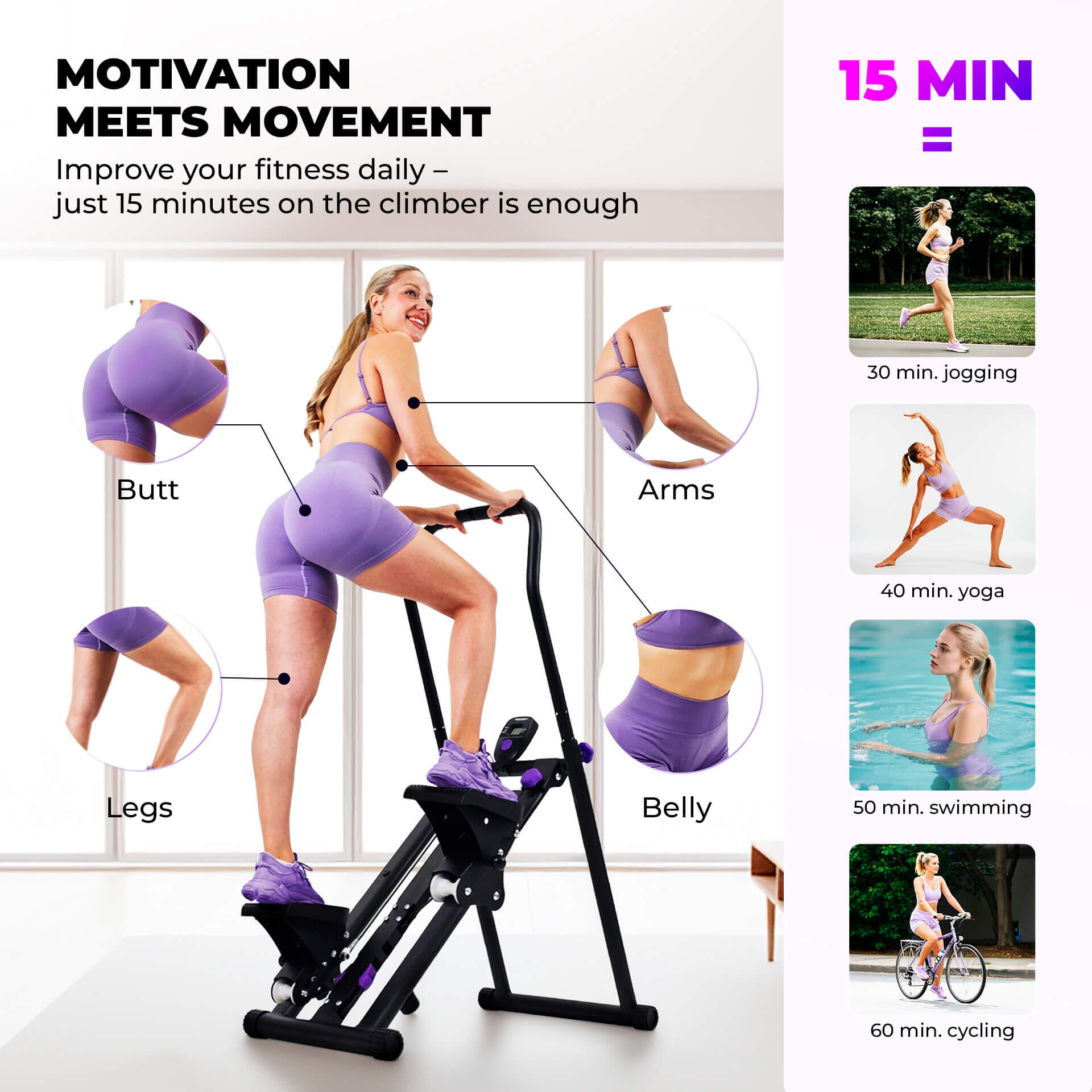 Stepper – Effektiver Trainer für dein Ganzkörpertraining zuhause - Climber 1000 2/9