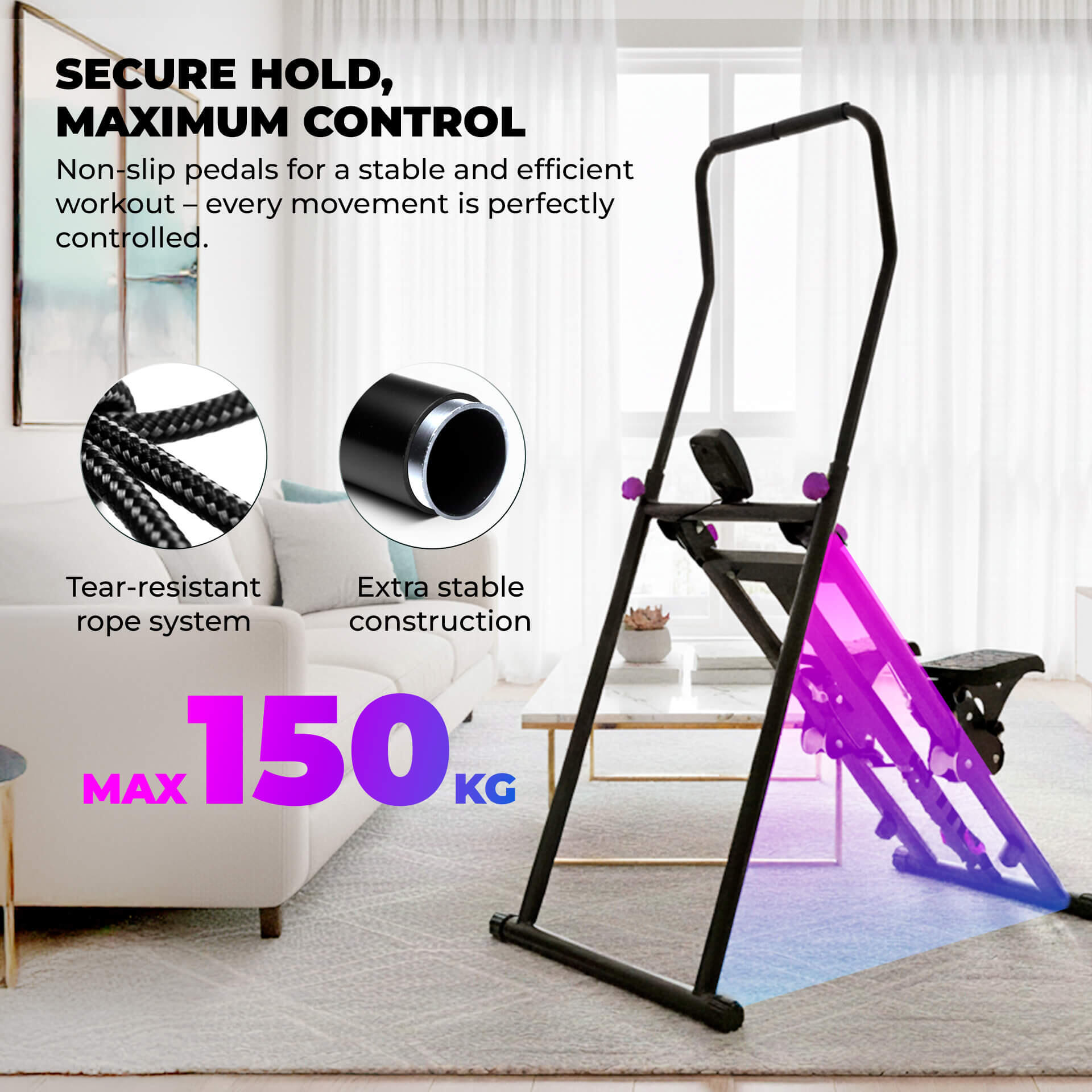 Stepper – Effektiver Trainer für dein Ganzkörpertraining zuhause - Climber 1000 4/9