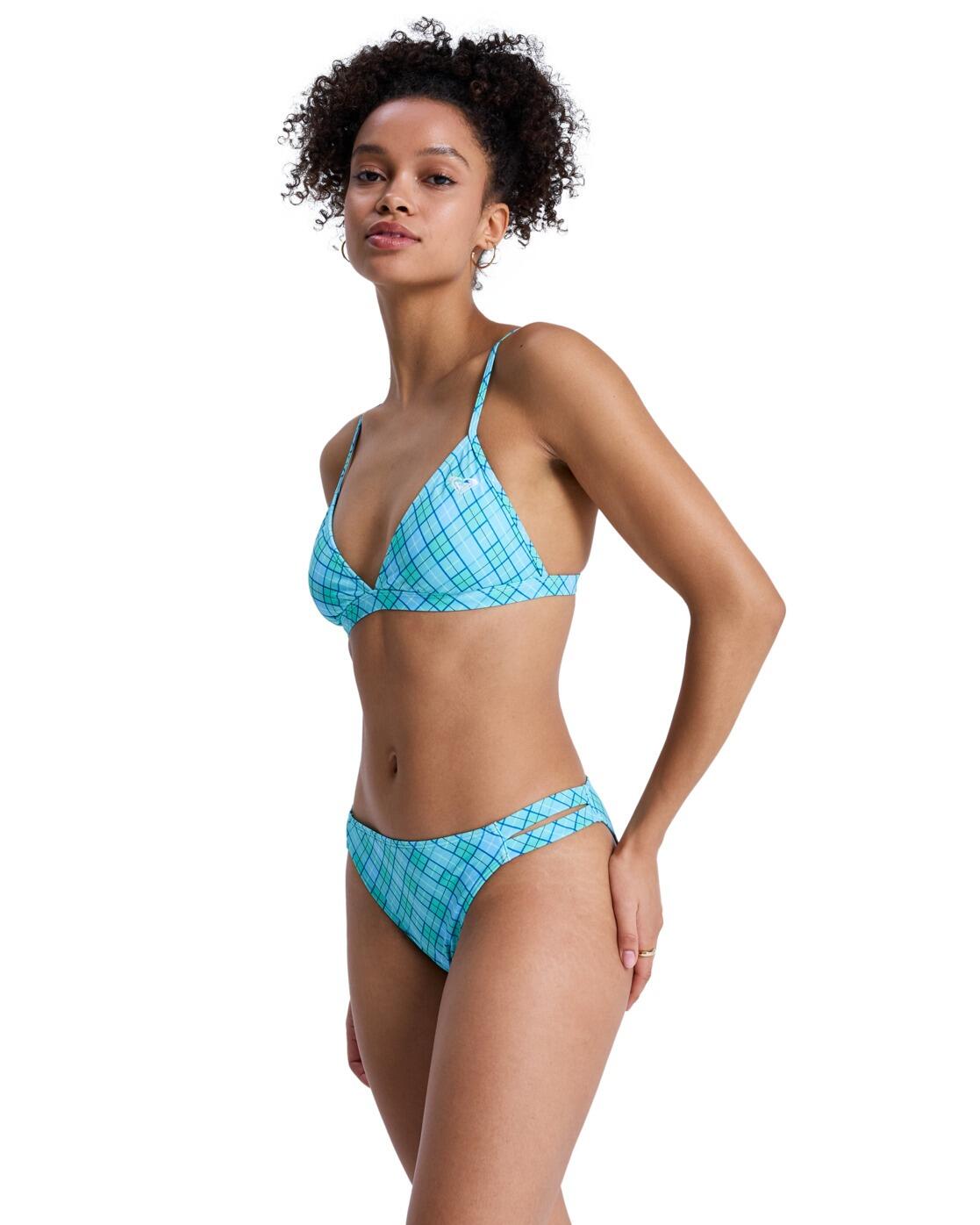 Bikini triangular PRINTED ESSENTIALS SET Verde Mujer 3/4