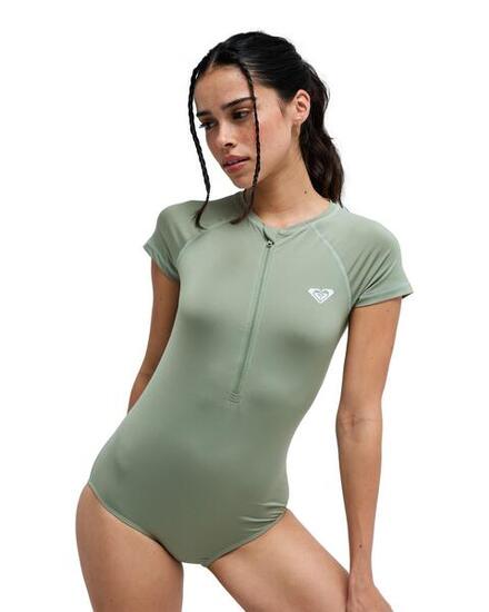 Badeanzug mit kurzen Ärmeln ESSENTIALS Schwarz Frauen