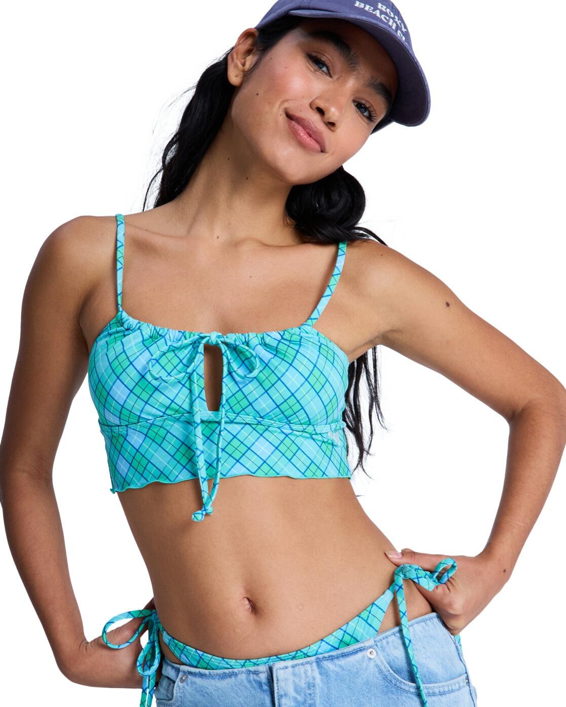 Top de bikini deportivo PRINTED ESSENTIALS TANK TOP Verde Mujer 2/4