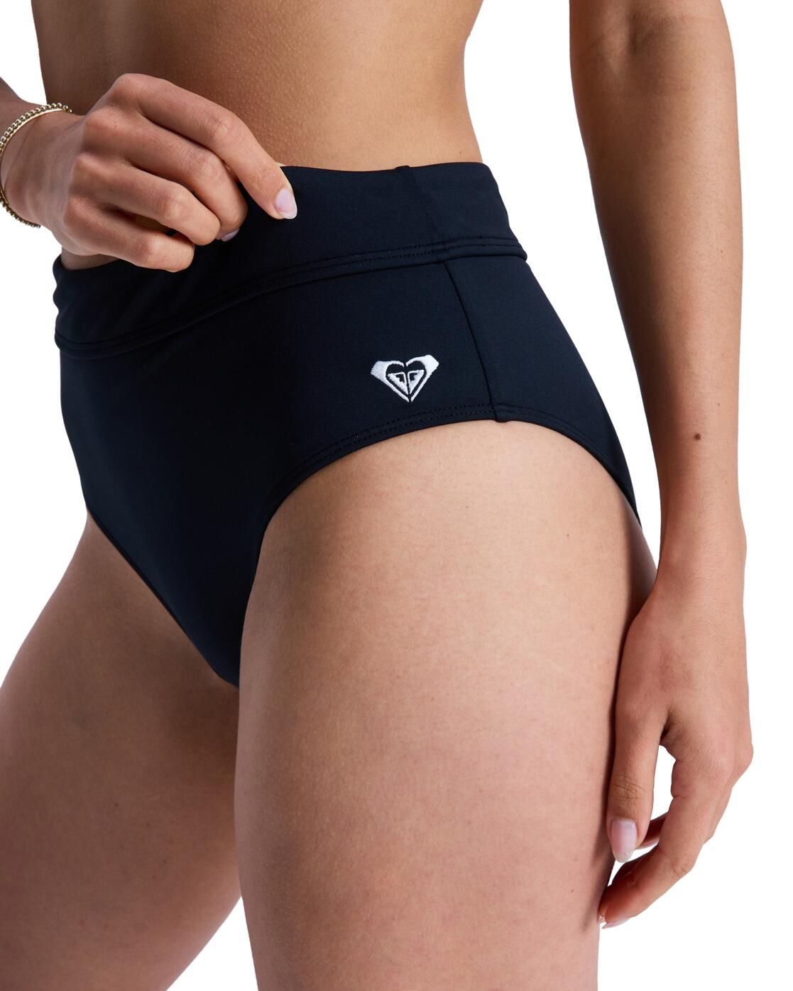 Bas de bikini taille haute SOLID ESSENTIALS HIPSTER Noir Femme 4/4