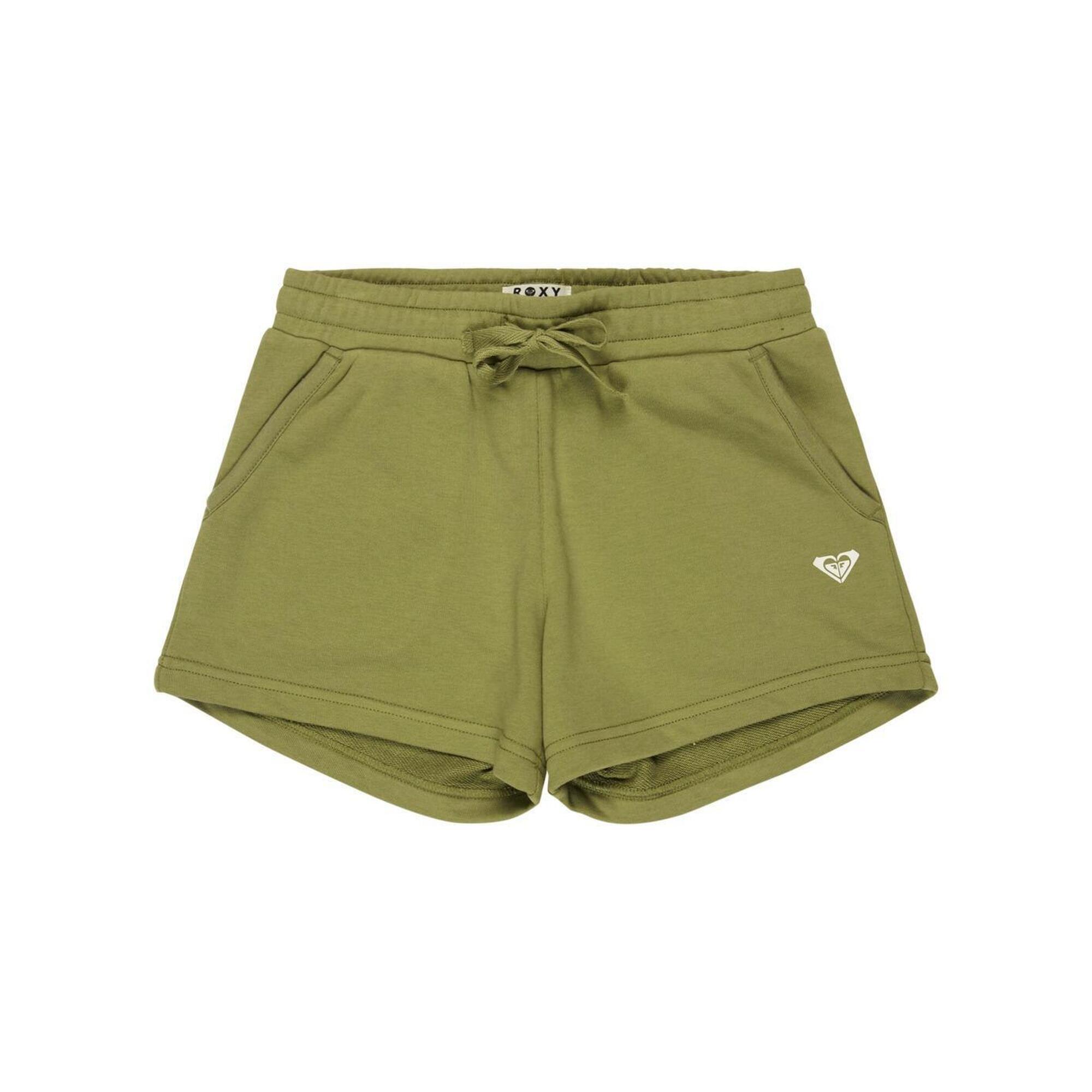 Roxy - Short En Molleton Surf Feeling Terry Vert Fille - Short - Vert - Decathlon