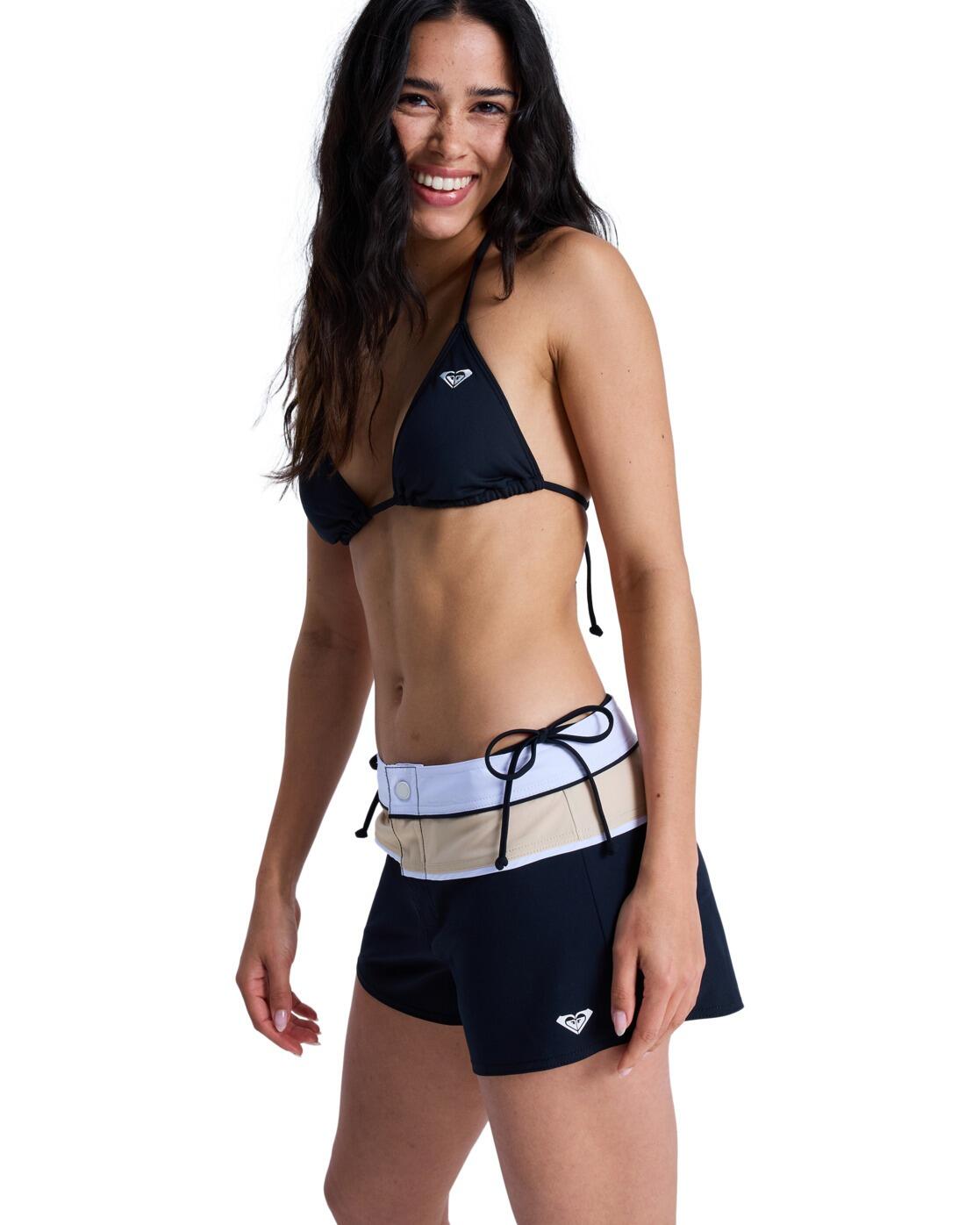 Boardshort THE RETRO ESSENTIALS 2" Negro Mujer 3/4