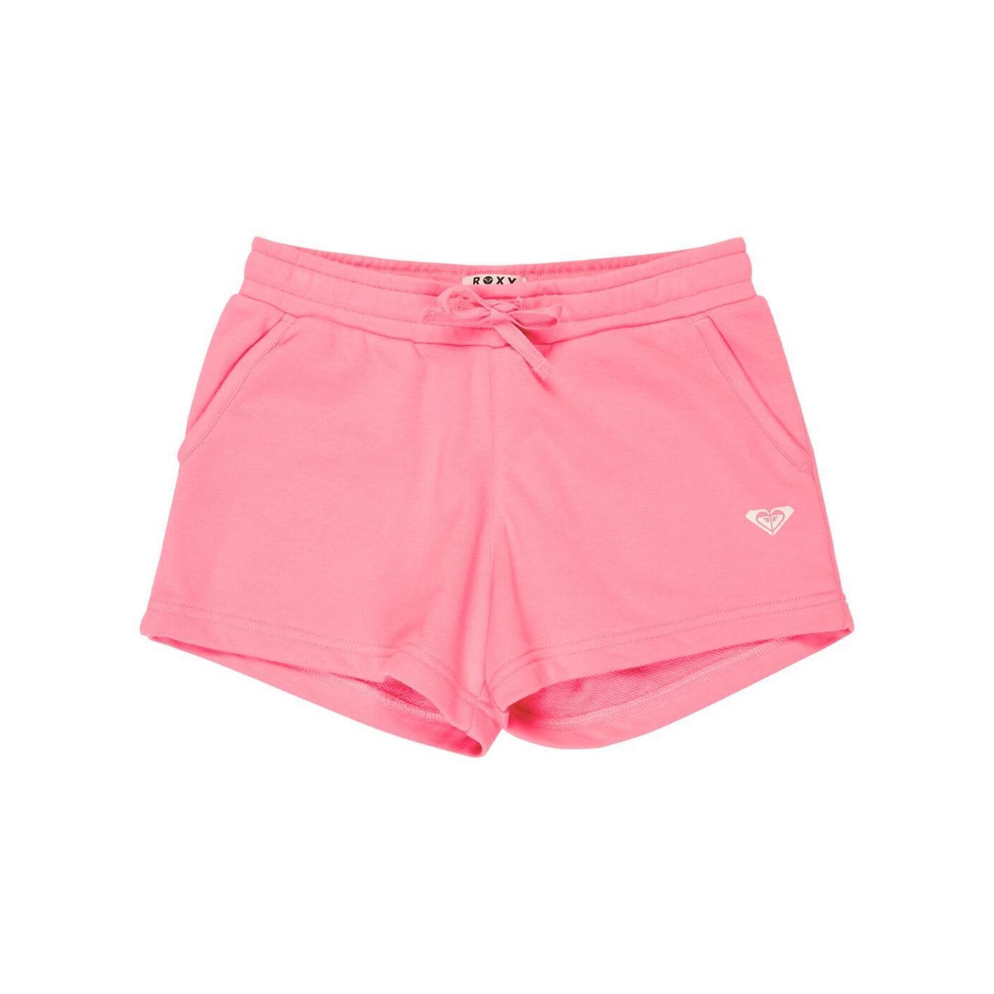Roxy - Short En Molleton Surf Feeling Terry Rose Fille - Short - Rose - Decathlon