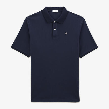 Polo piqué Lucas bleu navy en coton