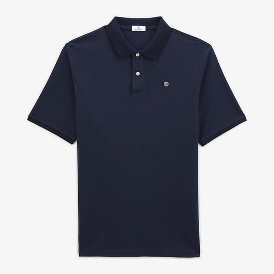 Polo piqué Lucas bleu navy en coton