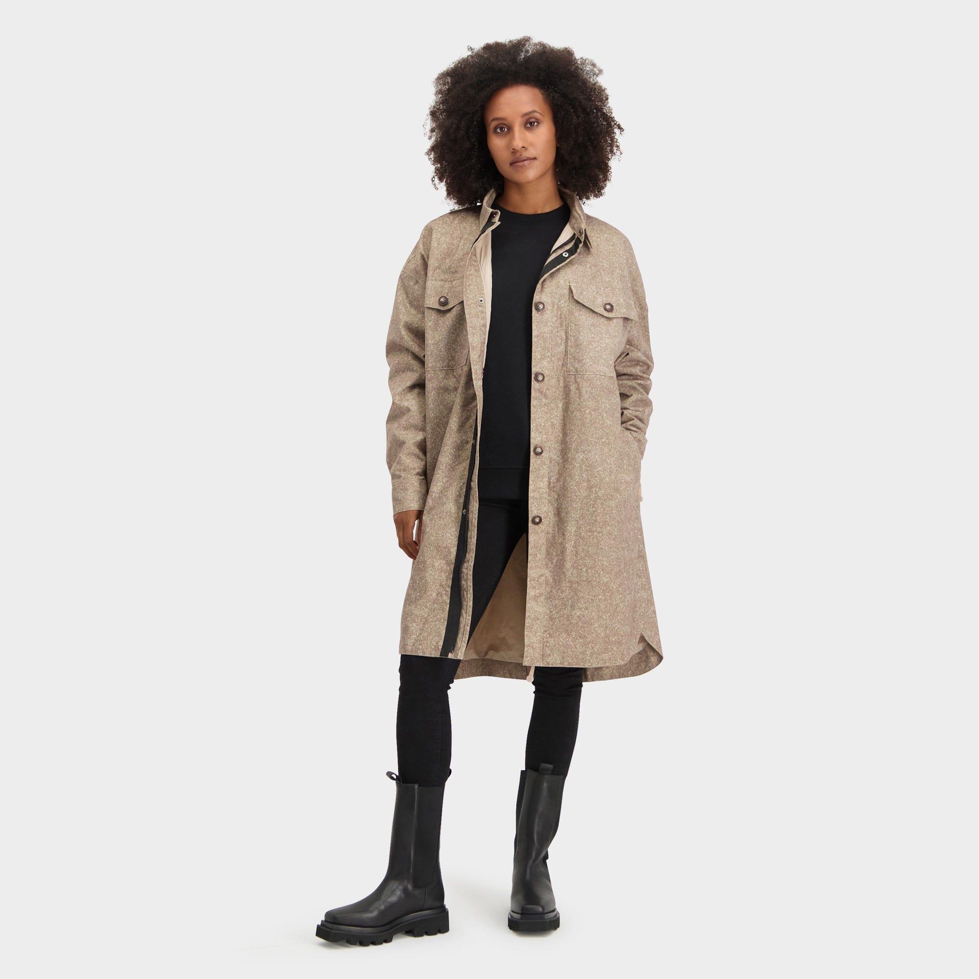 Oversized Rain Shirt Urban Outdoor Donne Lead Grey 2/7