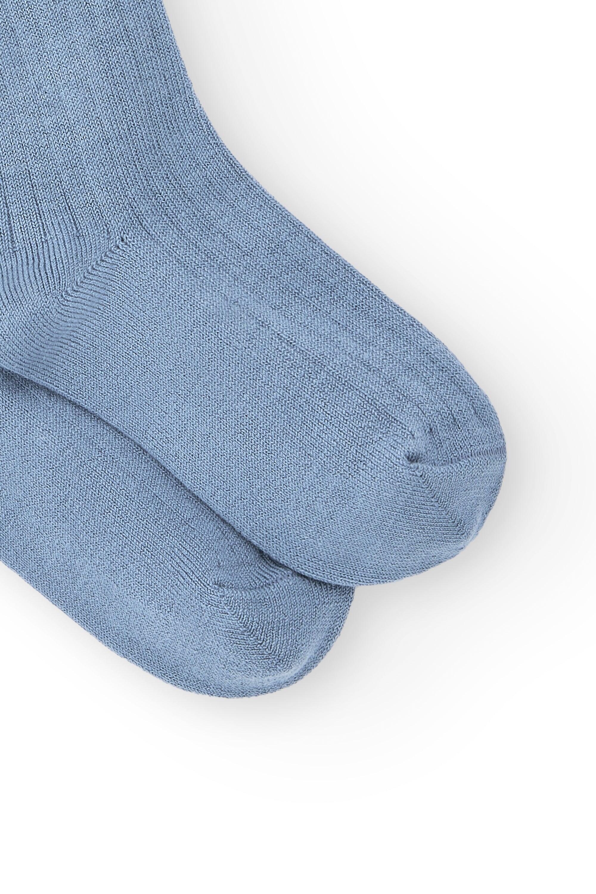 Calcetines altos azules con pompón Valentín & Charanga 2/2