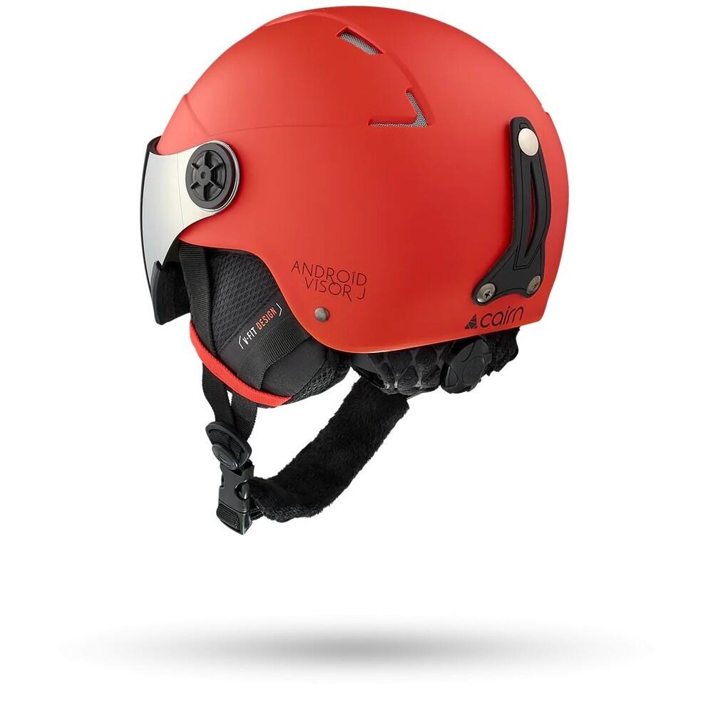 CAIRN Casque de ski junior ANDROID VISOR J - MAT BRIGHT RED 2/3