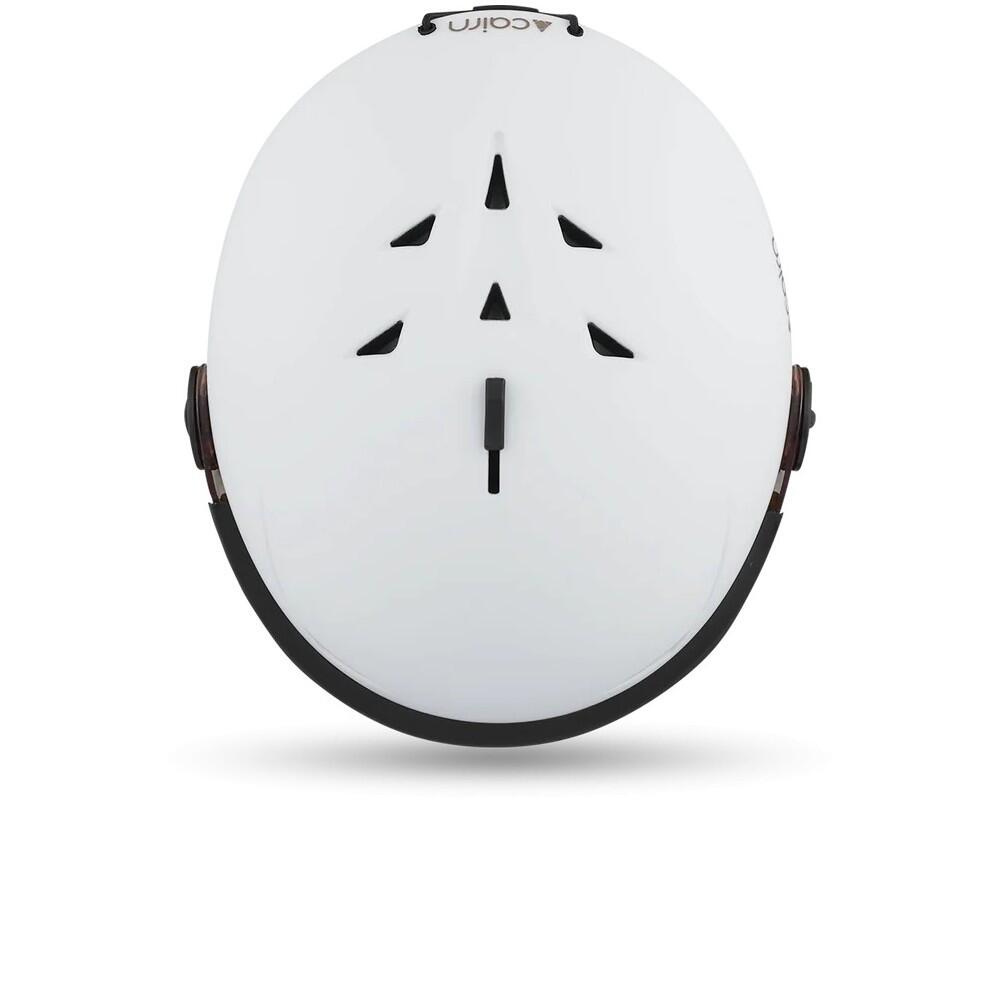 Capacete de esqui CAIRN RISE PHOTOCHROMIC PURE - BRANCO MATE 3/3