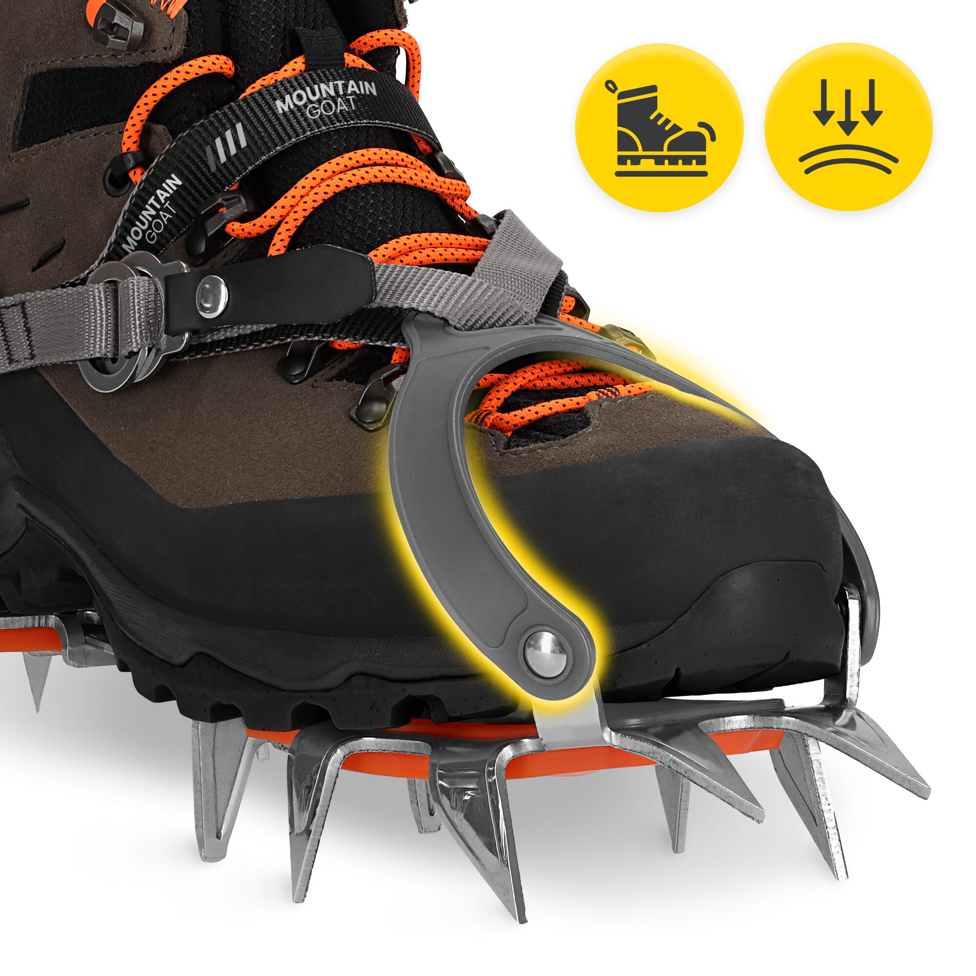 Raki koszykowe regulowane w góry Mountain Goat PRO 12 kolców + etui