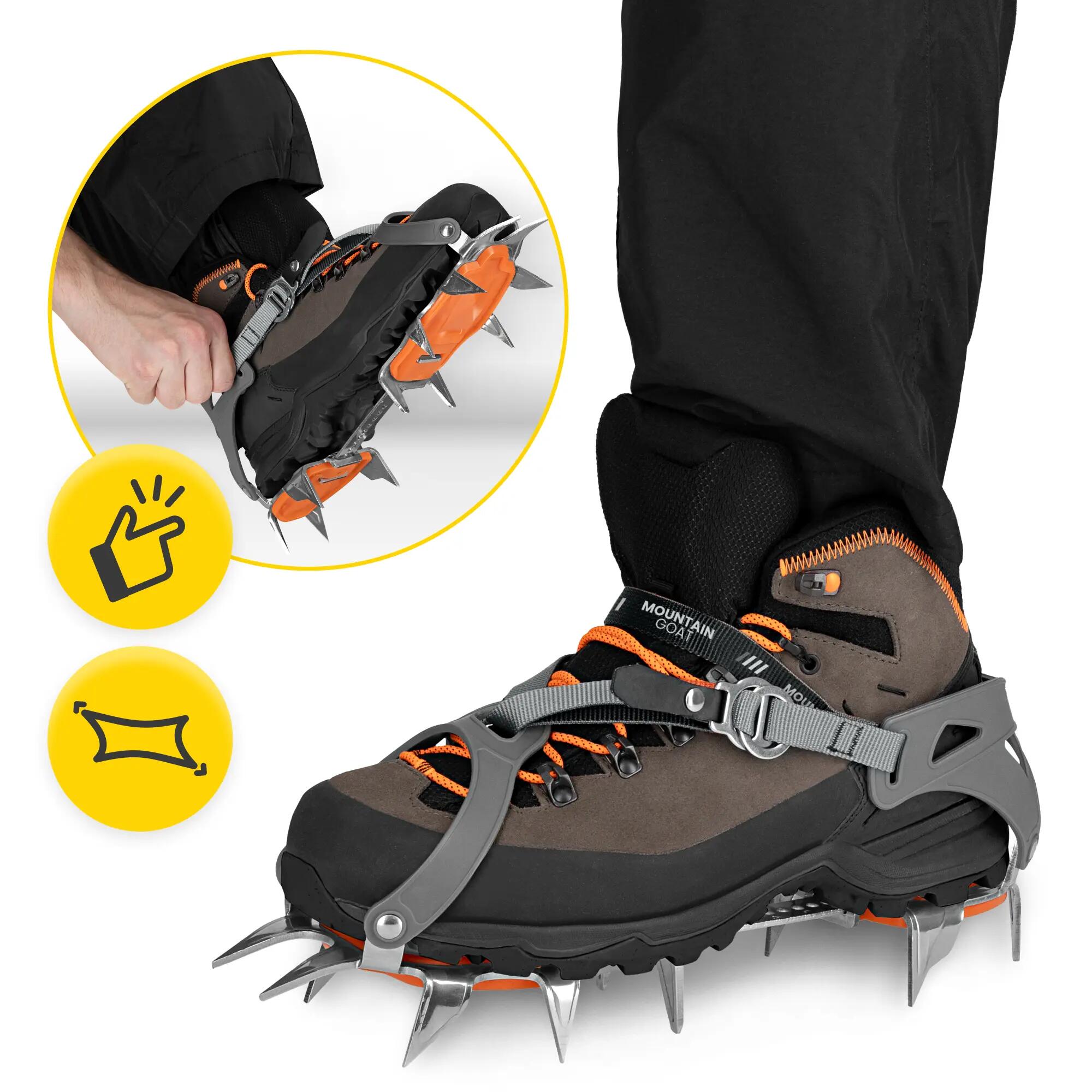 Raki koszykowe regulowane w góry Mountain Goat PRO 12 kolców + etui 4/7
