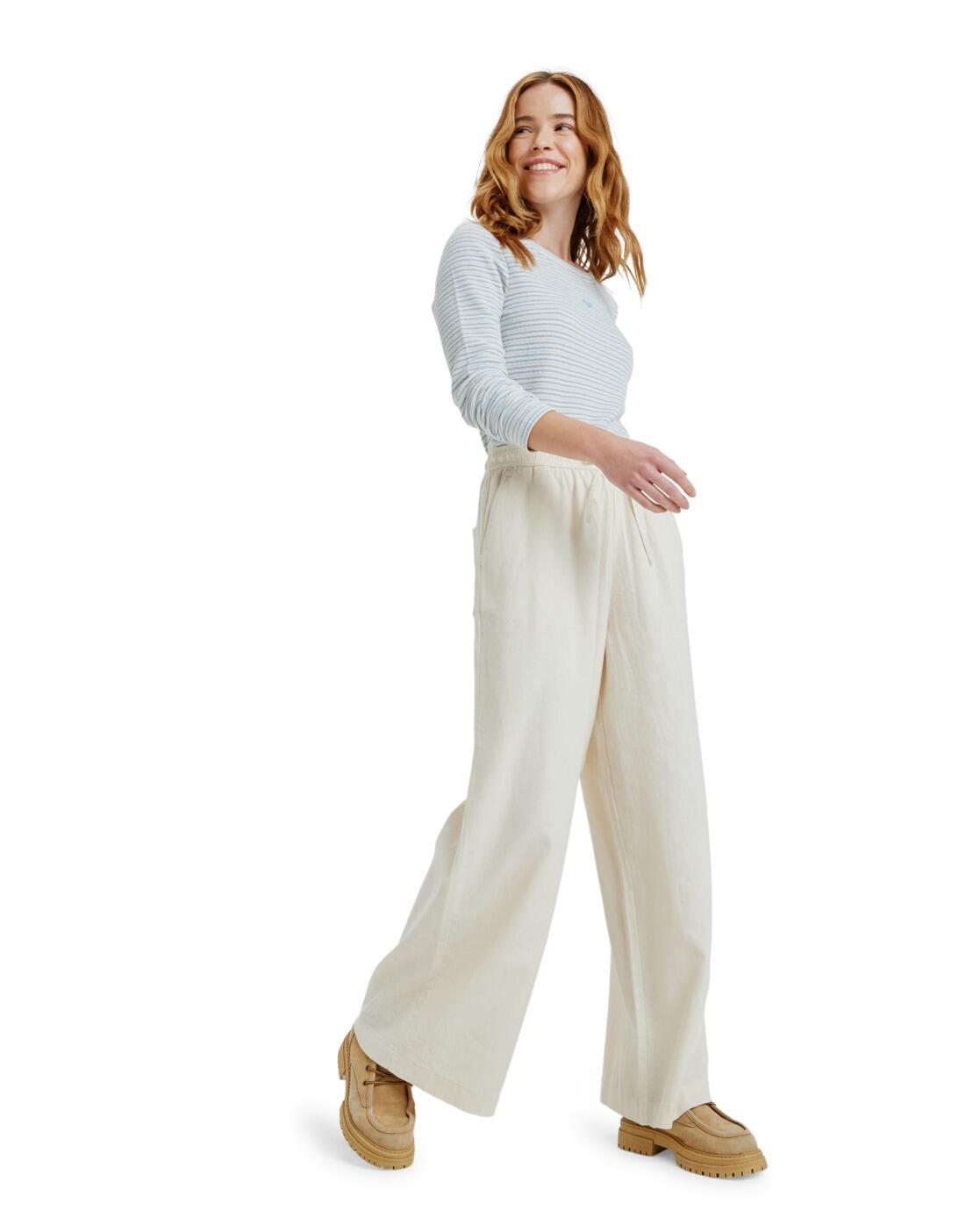Pantalon souple LEKEITIO BREAK MID Beige Femme 3/5