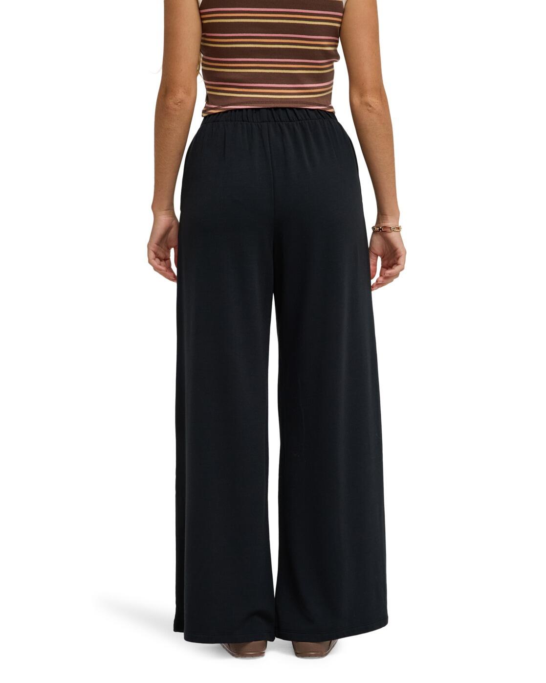 Lounge-Jogginghose mit weitem Bein SURFING BY SUNLIGHT Schwarz Dames 3/4