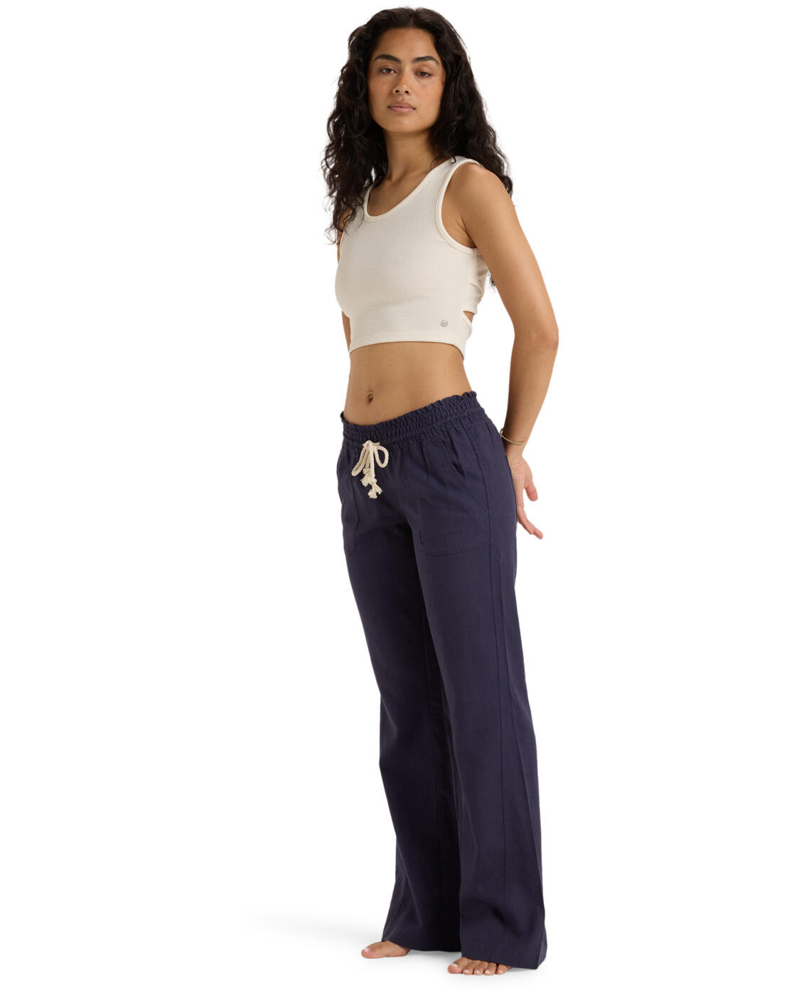 Pantalon évasé OCEANSIDE Bleu Femme 3/4